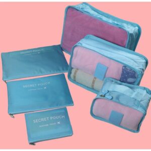 6-Piece Packing Cube Set with Breathable Mesh